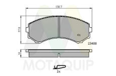 Sada brzdových destiček, kotoučová brzda MOTAQUIP LVXL1079