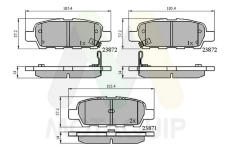 Sada brzdových destiček, kotoučová brzda MOTAQUIP LVXL1086