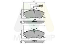 Sada brzdových destiček, kotoučová brzda MOTAQUIP LVXL1090