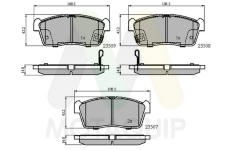 Sada brzdových destiček, kotoučová brzda MOTAQUIP LVXL1101