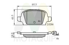 Sada brzdových destiček, kotoučová brzda MOTAQUIP LVXL1114