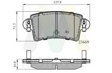 Sada brzdových destiček, kotoučová brzda MOTAQUIP LVXL1121