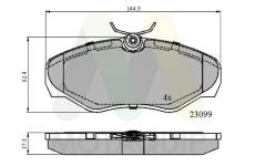 Sada brzdových destiček, kotoučová brzda MOTAQUIP LVXL1122