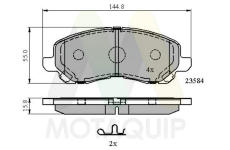 Sada brzdových destiček, kotoučová brzda MOTAQUIP LVXL1155
