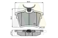 Sada brzdových destiček, kotoučová brzda MOTAQUIP LVXL1163