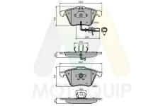 Sada brzdových destiček, kotoučová brzda MOTAQUIP LVXL1165