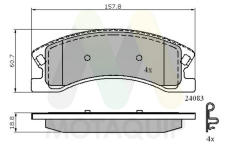 Sada brzdových destiček, kotoučová brzda MOTAQUIP LVXL1199