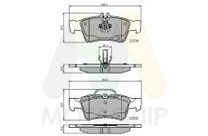 Sada brzdových destiček, kotoučová brzda MOTAQUIP LVXL1213
