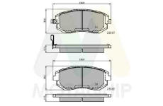 Sada brzdových destiček, kotoučová brzda MOTAQUIP LVXL1233