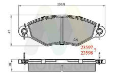 Sada brzdových destiček, kotoučová brzda MOTAQUIP LVXL1238