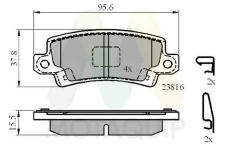 Sada brzdových destiček, kotoučová brzda MOTAQUIP LVXL1243