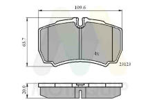 Sada brzdových destiček, kotoučová brzda MOTAQUIP LVXL1246