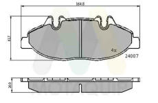 Sada brzdových destiček, kotoučová brzda MOTAQUIP LVXL1269