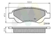 Sada brzdových destiček, kotoučová brzda MOTAQUIP LVXL1285