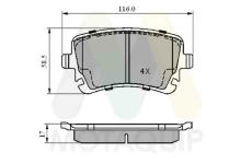 Sada brzdových destiček, kotoučová brzda MOTAQUIP LVXL1290