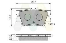 Sada brzdových destiček, kotoučová brzda MOTAQUIP LVXL1307