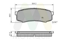 Sada brzdových destiček, kotoučová brzda MOTAQUIP LVXL131
