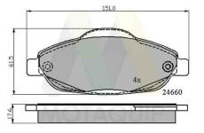 Sada brzdových destiček, kotoučová brzda MOTAQUIP LVXL1333