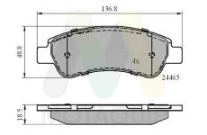 Sada brzdových destiček, kotoučová brzda MOTAQUIP LVXL1341