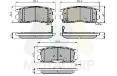Sada brzdových destiček, kotoučová brzda MOTAQUIP LVXL1346
