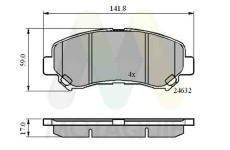 Sada brzdových destiček, kotoučová brzda MOTAQUIP LVXL1360
