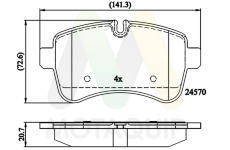 Sada brzdových destiček, kotoučová brzda MOTAQUIP LVXL1379