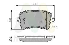 Sada brzdových destiček, kotoučová brzda MOTAQUIP LVXL1387