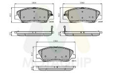 Sada brzdových destiček, kotoučová brzda MOTAQUIP LVXL1388