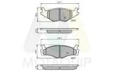 Sada brzdových destiček, kotoučová brzda MOTAQUIP LVXL138
