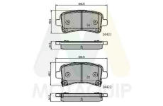 Sada brzdových destiček, kotoučová brzda MOTAQUIP LVXL1408