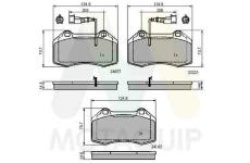 Sada brzdových destiček, kotoučová brzda MOTAQUIP LVXL1416