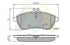 Sada brzdových destiček, kotoučová brzda MOTAQUIP LVXL1423