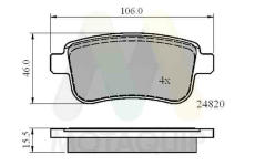 Sada brzdových destiček, kotoučová brzda MOTAQUIP LVXL1428