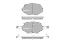 Sada brzdových destiček, kotoučová brzda MOTAQUIP LVXL160
