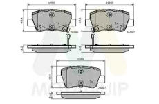 Sada brzdových destiček, kotoučová brzda MOTAQUIP LVXL1621