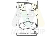 Sada brzdových destiček, kotoučová brzda MOTAQUIP LVXL1629