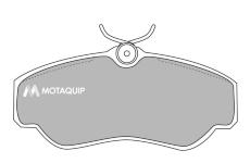 Sada brzdových destiček, kotoučová brzda MOTAQUIP LVXL162