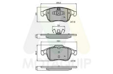 Sada brzdových destiček, kotoučová brzda MOTAQUIP LVXL1654