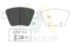 Sada brzdových destiček, kotoučová brzda MOTAQUIP LVXL1668