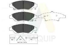 Sada brzdových destiček, kotoučová brzda MOTAQUIP LVXL1670