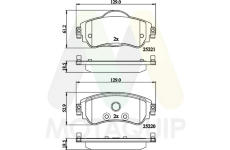 Sada brzdových destiček, kotoučová brzda MOTAQUIP LVXL1677