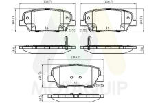Sada brzdových destiček, kotoučová brzda MOTAQUIP LVXL1680