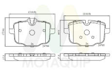 Sada brzdových destiček, kotoučová brzda MOTAQUIP LVXL1685