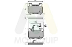 Sada brzdových destiček, kotoučová brzda MOTAQUIP LVXL1700