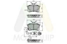 Sada brzdových destiček, kotoučová brzda MOTAQUIP LVXL1704