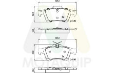 Sada brzdových destiček, kotoučová brzda MOTAQUIP LVXL1720