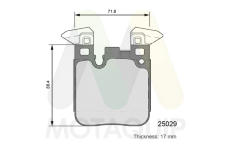 Sada brzdových destiček, kotoučová brzda MOTAQUIP LVXL1732