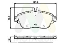 Sada brzdových destiček, kotoučová brzda MOTAQUIP LVXL1747