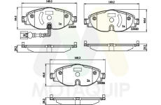 Sada brzdových destiček, kotoučová brzda MOTAQUIP LVXL1749