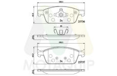 Sada brzdových destiček, kotoučová brzda MOTAQUIP LVXL1756